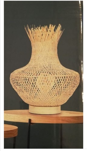 Lampe vase rotin chaise - vase,