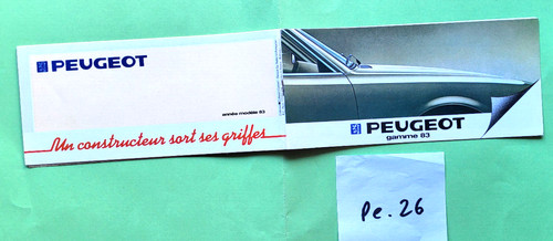Peugeot gamme 1983 - pe.26,