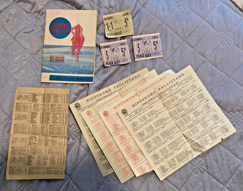 9pc vtg brazilian horse racing - vtg,