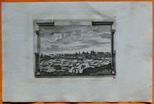 VAN DER AA Gravure originale c1725 VUE DE BOURGES Berry Cher