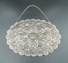 Miroir Argent Repoussé 900 Turquie Décor Floral Reno Mirror Wedding Sterling