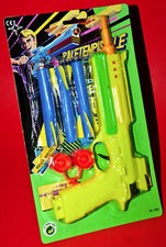 Raketenpistole Dart Pistolet Lot Emballage 1990er Hong Kong Flèche Vintage Nerfs