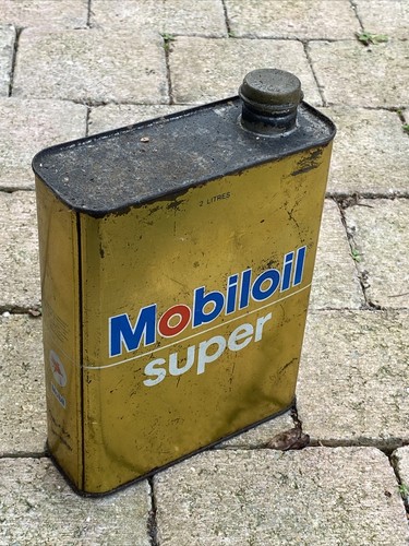 Bidon ancien mobiloil super - bidon, :