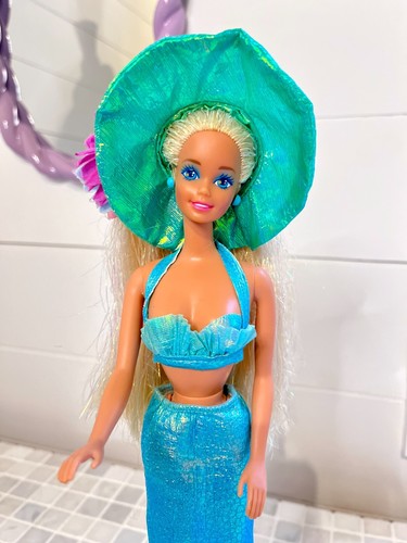 Poupée barbie sirène bleue - poupée,