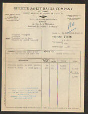 PARIS (II°) LAMES de RASOIR "GILLETTE SAFETY RAZOR Company" en 1949