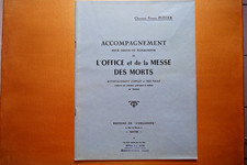 Partitions , l office et de la messe des morts , Francis potier , ed organiste