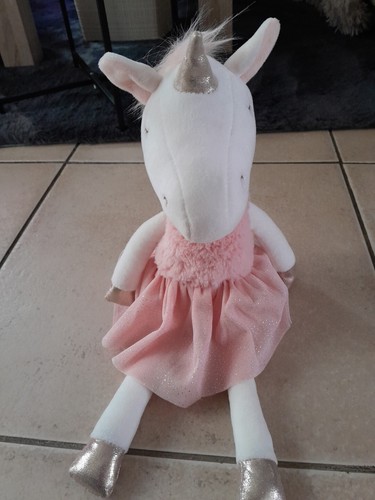 Doudou peluche licorne tutu - doudou,