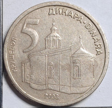 5 Dinars Dinara 2003 Serbie