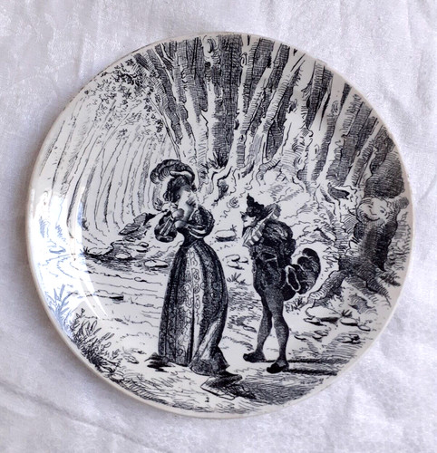 Assiette faïence creil - faïence,