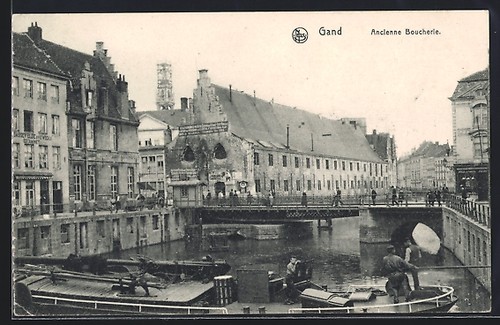 Cpa gand ancienne - boucherie,