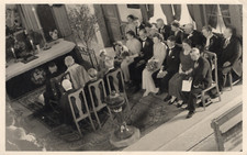 123/554 AK Anciens Temps MARIAGE ÉGLISE - TAMPOGRAPHIE PHOTO WEINBÖHLA SASSEN