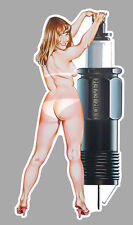 PINUP BOUGIE VINTAGE HOT ROD 10cmX6cm AUTOCOLLANT STICKER AUTO PC017