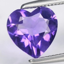 Superbe Améthyste coeur Facettée-Gemme pierre précieuse semi préceiuse et fine