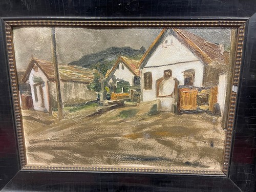 Tableau huile sur - , panneau