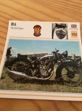 BSA 500 S32-8 Sloper 1932 Carte moto Collection Atlas