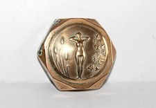 BRIQUET DE POILU EN LAITON - EROTIQUE FEMME NUE / AVION - ARTISANAT DE TRANCHÉE