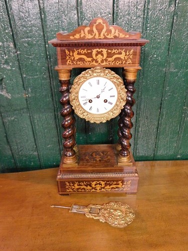 Pendule horloge colonnes - horloge,