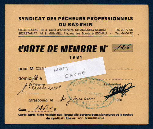 France 1981 carte - carte, pècheur