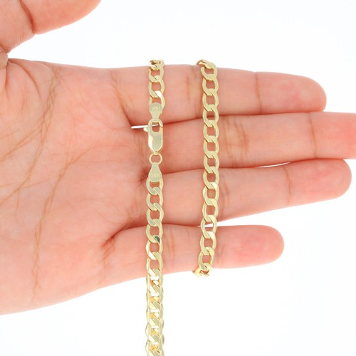 14k jaune 5mm gourmette - or, 5.5mm