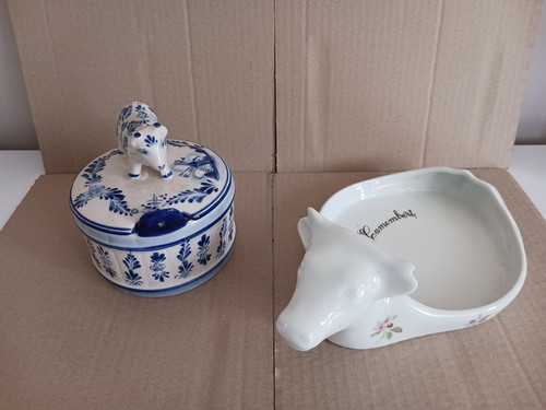 Beurrier delf plat - beurrier, et