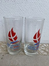 2 Anciens Verre Pub Jeux Olympiques Albertville Jo 1992 France Savoie Flamme