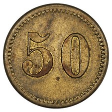 France - jeton de consommation 50 centimes W. & S. B. - laiton