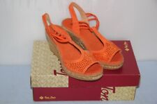 TONI PONS - Sandales Espadrilles Talon Compensé Cuir  - 36 - Orange Neuf