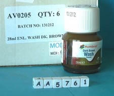 HO N Z  HUMBROL Liquide pour Pâtine Av025 Dark Brown  (V5)