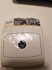 prise TV simple complet blanc