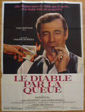 LE DIABLE PAR LA QUEUE Montand M. Schell de Broca 1969 Affiche Originale 120x160