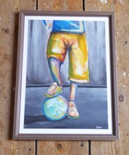 Peinture unique signée - foot