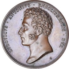 France, Médaille, Louis-Antoine d'Artois, duc d'Angoulême, History, 1823