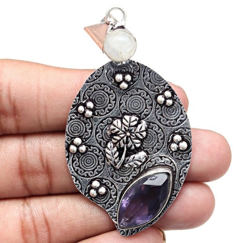Pendentif améthyste quartz