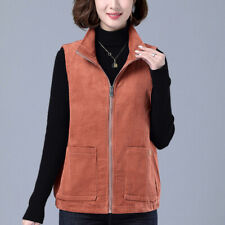 Femme Velours Gilet Revers