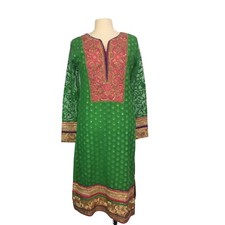 India Womens Bright Green Pink