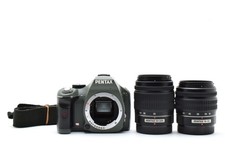 Pentax K-X 12.4MP Caméra SLR Numérique Olive Corps W / Deux Lentille Set De