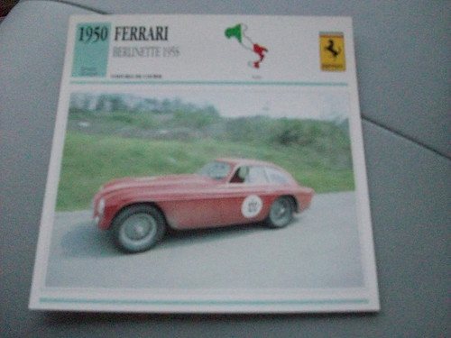 Carte fiche auto ferrari - carte,