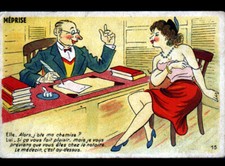 CABINET d'AVOCAT / FEMME en CONSULTATION Médicale / HUMOUR illustré en 1952