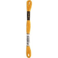 Anchor Torsade de broderie 8m, jaune laiton, coton, couleur 306, 6 fils