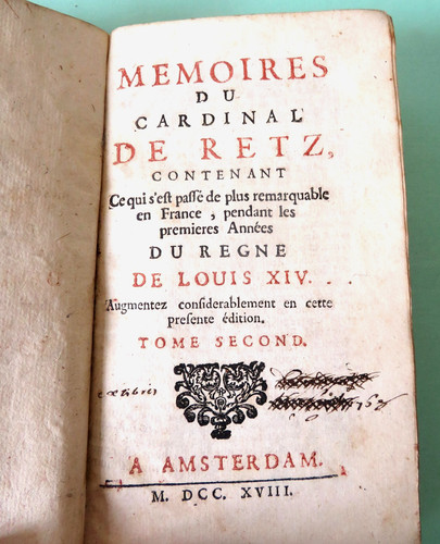 Memoires cardinal retz - cardinal, de