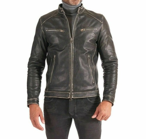 Blouson moto homme - , cuir