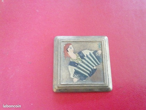 Ancienne broche peinte - broche, a