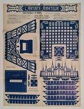 Tour Eiffel pendule - L'artiste amateur Circa 1920 Affiche Originale Jeu