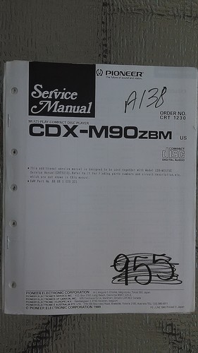 Pioneer cdx m90 - service, manual