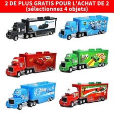 Camion de transport Disney Pixar Cars Lightning McQueen Jackson Storm Mack + Car