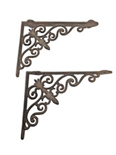 équerres en fonte / supports pour étagère (la paire)