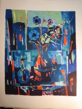 Tony AGOSTINI (Bastia 1916-1990) GRANDE LITHO NATURE MORTE ECOLE de PARIS CORSE