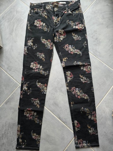 Please pantalon noir fleuri - please,