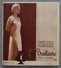 Publicité VALISERE gaine corset  1935  french advert