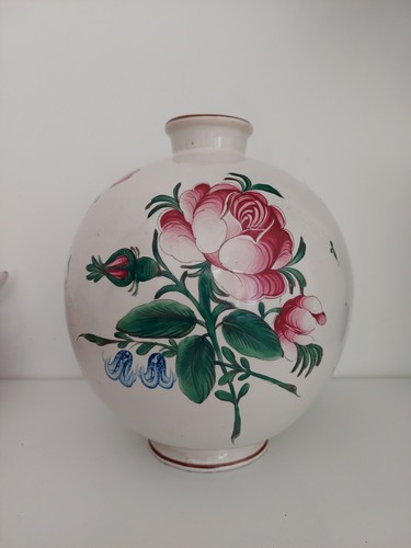 Vase faience fleurs - faience,